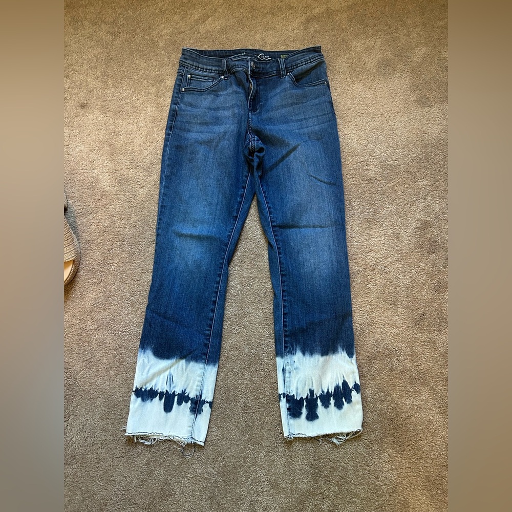 Chic Ombre Blue and White Women's Jeans